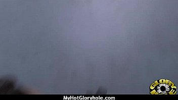 Horny ebony suck the juice from big white gloryhole 7