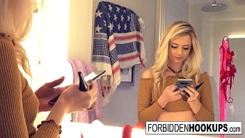 Hot blonde gets her bros cock