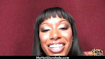 White milf sucking and licking a black cock 19