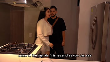 Busty milf the real estate agent gives me a warm welcome to my new home