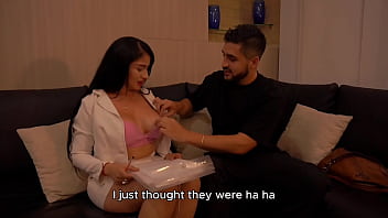 Busty milf the real estate agent gives me a warm welcome to my new home