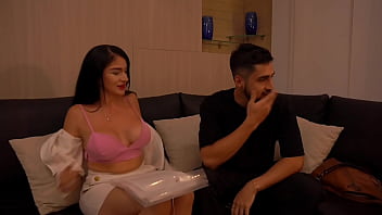 Busty milf the real estate agent gives me a warm welcome to my new home