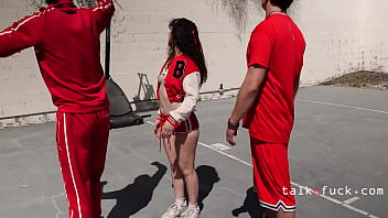 Freeusing tiny step daughter while playing basketball