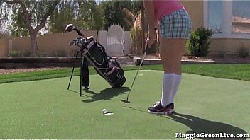 Busty Golfer Maggie Green Gets A Hole In One thumbnail