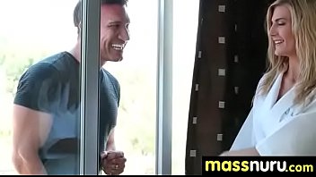 Nuru massage ends with a hot shower fuck 17