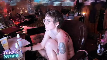 Cute short haired nymph streams on chaturbate with cute glasses