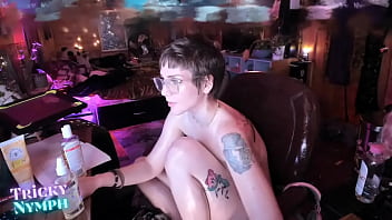 Cute short haired nymph streams on chaturbate with cute glasses