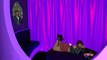 A bimbo stripper satisfies herself with five dildos at once hentai kink maker