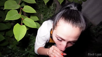 Nympho girl was so happy to suck me at night