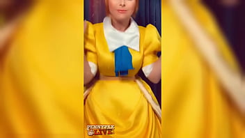 Hot solo cosplay peformance of teasing redhead penny pax