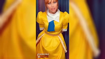 Hot solo cosplay peformance of teasing redhead penny pax