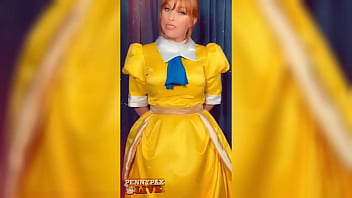 Hot solo cosplay peformance of teasing redhead penny pax