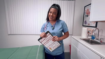 Hot curvy latina nurse maya farrell takes a massive cum sample