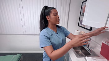 Hot curvy latina nurse maya farrell takes a massive cum sample