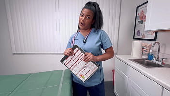 Hot curvy latina nurse maya farrell takes a massive cum sample