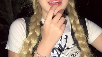 I get lost in the jungle and i touch my delicious pink pussy and my beautiful natural tits