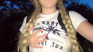 I get lost in the jungle and i touch my delicious pink pussy and my beautiful natural tits