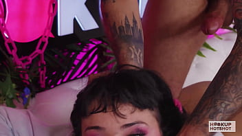 Beca barbie gags on nade nasty’s throbbing cock in sloppy facefuck