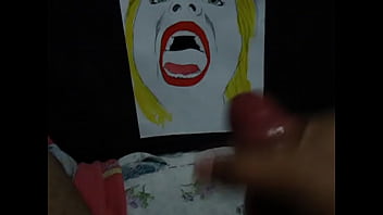 Cunshot in a drawn esporrando no desenho