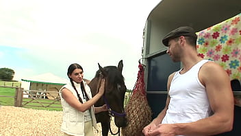 Blonde slut angel long gets pussy and ass fucked in dp threesome