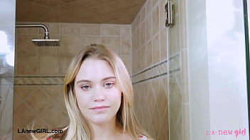 Stunning blonde model enjoys a sensual bath
