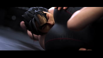 Reverse headscissors on a wrestling ring