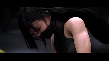 Reverse headscissors on a wrestling ring