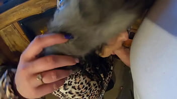 Preview mega milf milfycalla gets a load of cum on puffy jacket 165 hot ass babe in tight leather leggings fucked by big