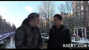 Tattooed older gives orall service