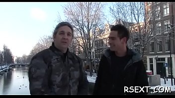 Tattooed older gives orall service