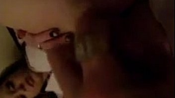 Teen fuck herself with huge purple dildo