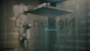 Youthful blonde trendsetter enjoys a sensual bath