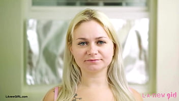 Youthful blonde trendsetter enjoys a sensual bath