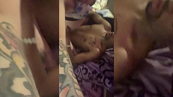 Tatted emo beauty takes backs shots and submits