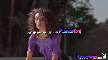 Petite latin artist posing naked for playboy outdoor