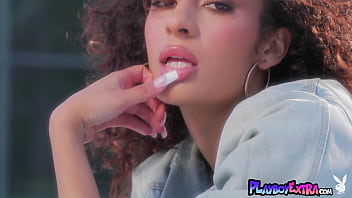 Petite latin artist posing naked for playboy outdoor