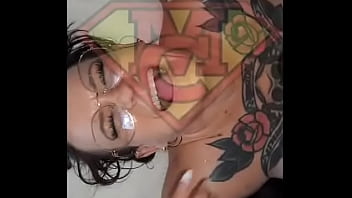 I told quinnmarie xo i was gonna cum all over her glasses oops i only got a little on there but damn that girl is silly