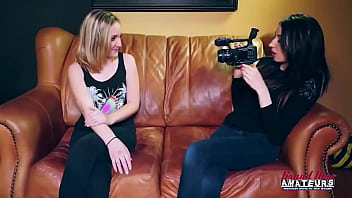 Cute blonde ryann and horny brunette olyssia share a big cock to suck