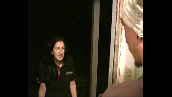 Samara mae pizza girl stripped & spanked w wooden spoon