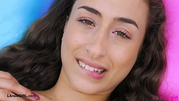 Fierce brunette glow naked close up