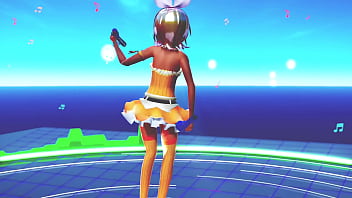 Blonde girl extreme game over in virtual reality mmd by amanita