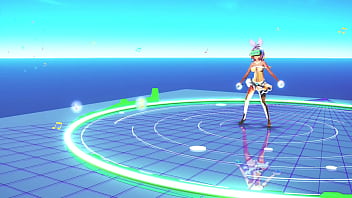 Blonde girl extreme game over in virtual reality mmd by amanita