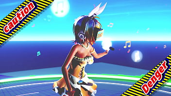 Blonde girl extreme game over in virtual reality mmd by amanita