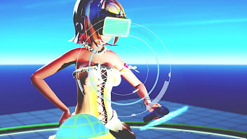 Blonde girl extreme game over in virtual reality mmd by amanita