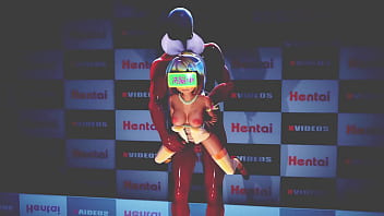 Blonde girl extreme game over in virtual reality mmd by amanita