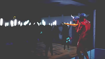 Blonde girl extreme game over in virtual reality mmd by amanita