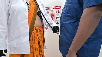 Indian doctor touching patient cock