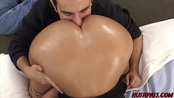 Busty brunette veronica gives him a pep talk and her pussy