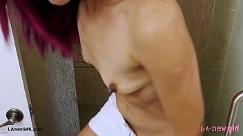 Smoldering dark haired muse enjoyed a sensual a bath