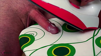 Xdreamstv holly's cum on ironing board handjob